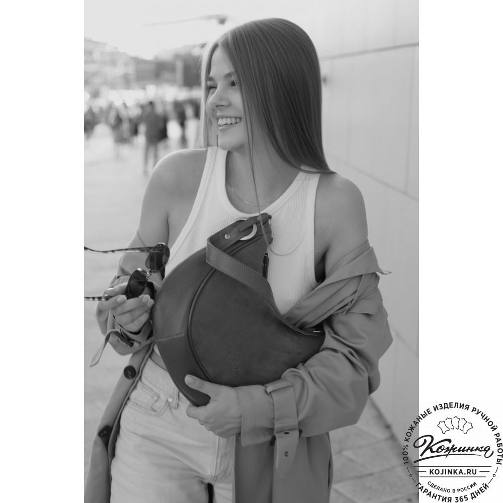  Женская кожаная сумка "Валенсия" (сирень-бордо) 